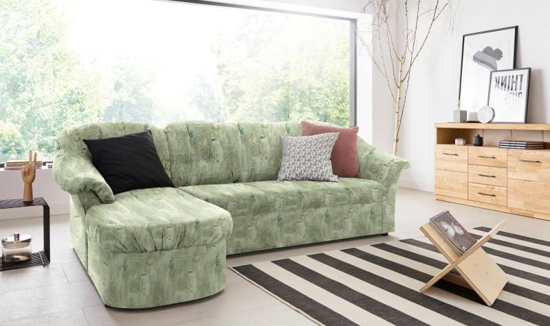 DOMO collection Ecksofa »Pegnitz, elegante Rückensteppung, kompakte Stellmasse 238/141cm, L-Form«, wahlweise mit Bettfunktion von DOMO collection
