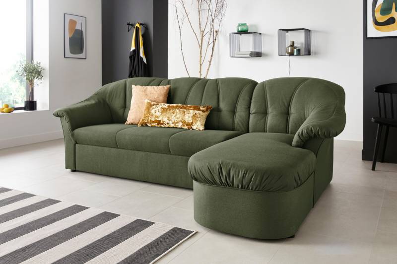 DOMO collection Ecksofa »Pegnitz, elegante Rückensteppung, kompakte Stellmasse 238/141cm, L-Form«, wahlweise mit Bettfunktion von DOMO collection