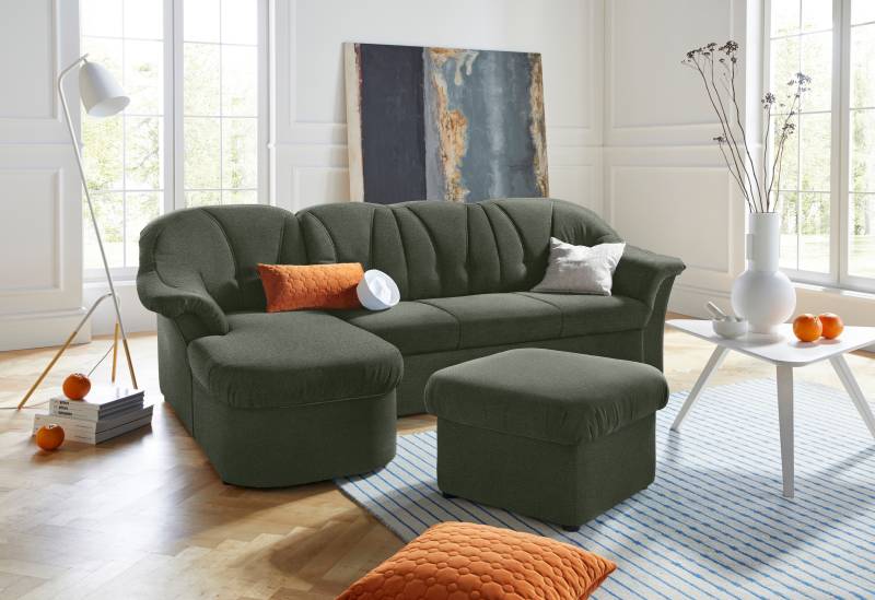 DOMO collection Ecksofa »Pegnitz, elegante Rückensteppung, komfortabel, L-Form«, wahlweise mit Bettfunktion von DOMO collection