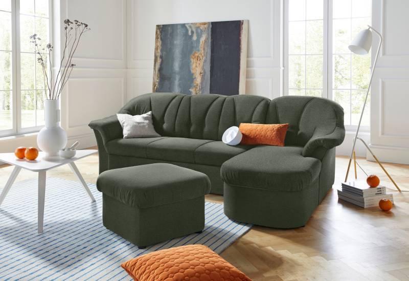 DOMO collection Ecksofa »Pegnitz, elegante Rückensteppung, komfortabel, L-Form«, wahlweise mit Bettfunktion von DOMO collection
