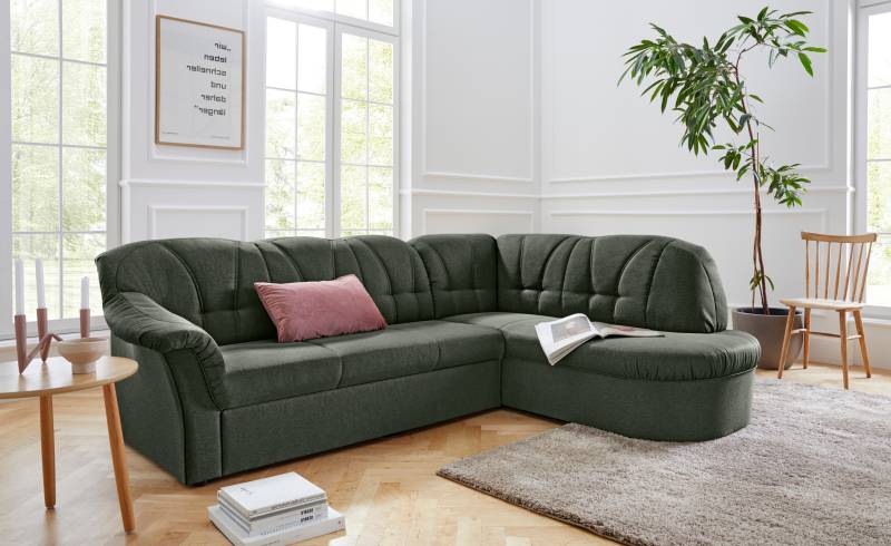 DOMO collection Ecksofa »Pegnitz, elegante Rückensteppung, zeitlose Formensprache, L-Form«, wahlweise mit Bettfunktion von DOMO collection