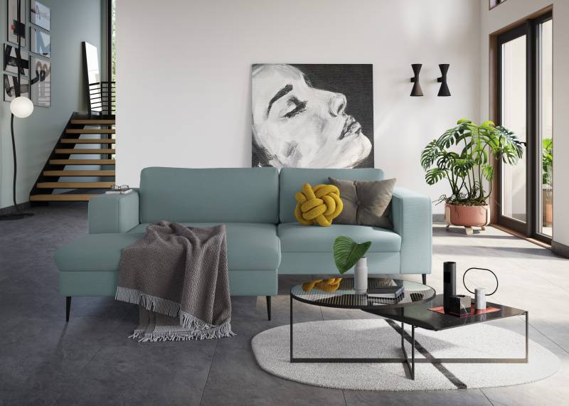 DOMO collection Ecksofa »Modica kompakt und elegant, Breite 244, L-Form«, moderne Optik mit extrabreiter Recamiere, auch in Cord von DOMO collection