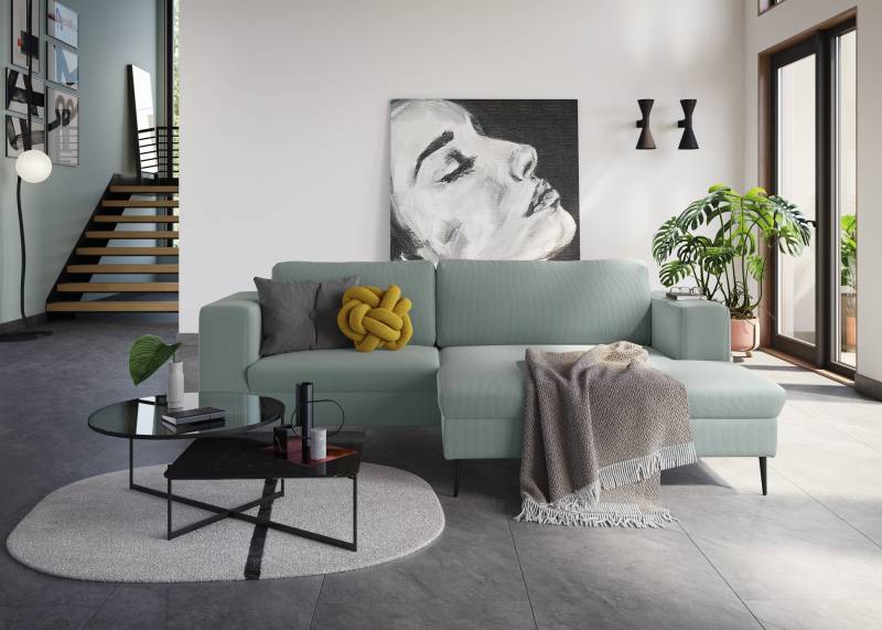 DOMO collection Ecksofa »Modica kompakt und elegant, Breite 244, L-Form«, moderne Optik mit extrabreiter Recamiere, auch in Cord von DOMO collection