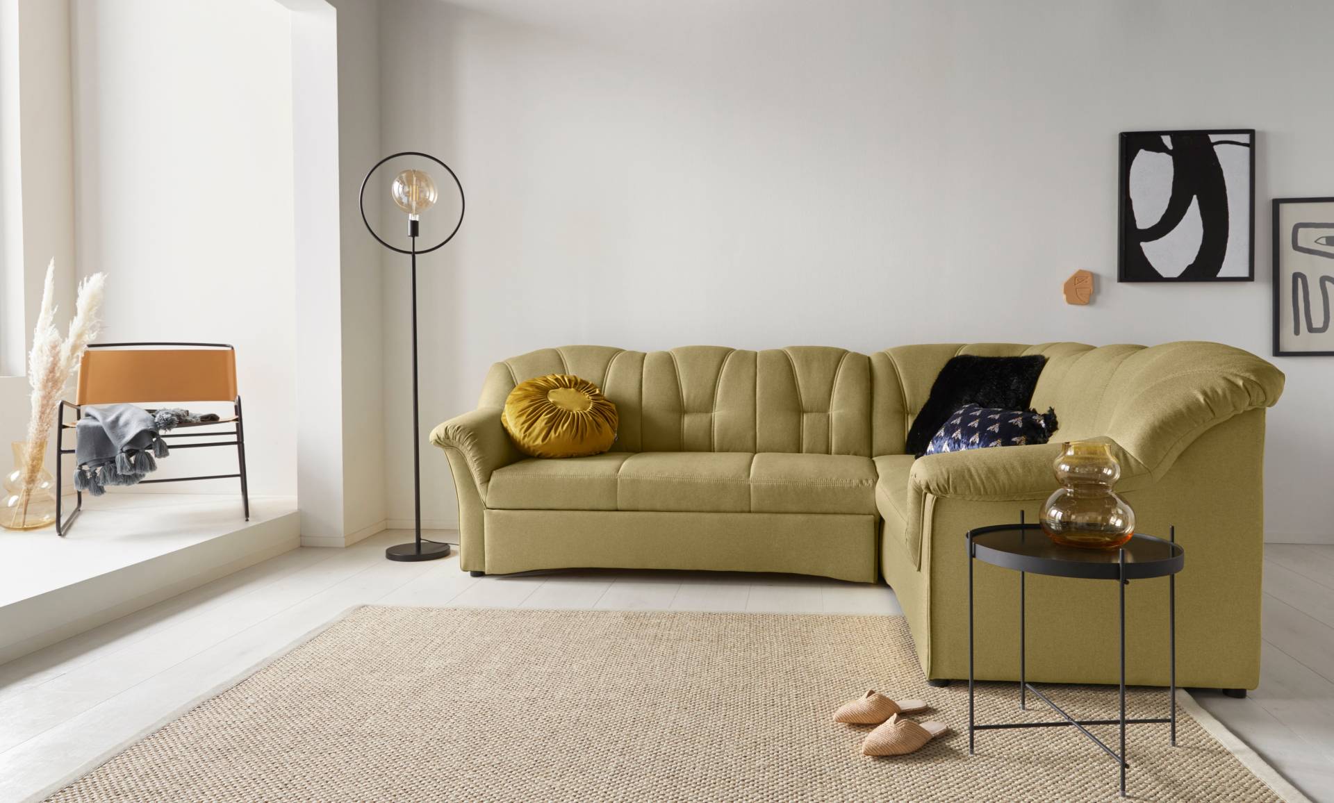 DOMO collection Ecksofa »Papenburg B/T/H: 242/190/84 cm L-Form«, wahlweise mit Bettfunktion, Langer Schenkel links oder rechts von DOMO collection