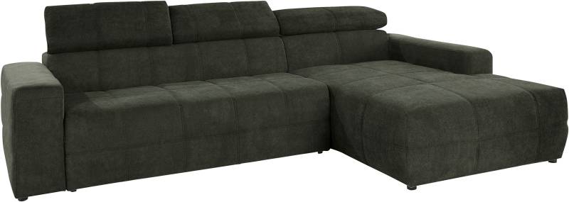 DOMO collection Ecksofa »Brandon grosse Ausführung B/T/H: 289/177/80 cm, auch in Leder und Cord«, mit Kopfteilverstellung, wahlweise Sitztiefenverstellung, L-Form von DOMO collection