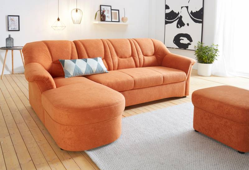DOMO collection Ecksofa »Sarafina zeitlos und komfortabel, optional mit Federkern, L-Form«, wahlweise mit Bettfunktion von DOMO collection