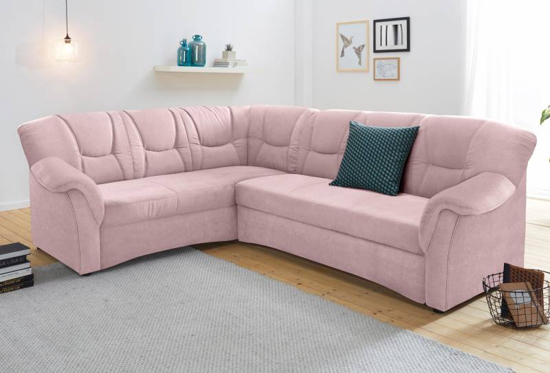DOMO collection Ecksofa »Sarafina zeitlos und komfortabel, optional mit Federkern, L-Form«, wahlweise mit Bettfunktion von DOMO collection