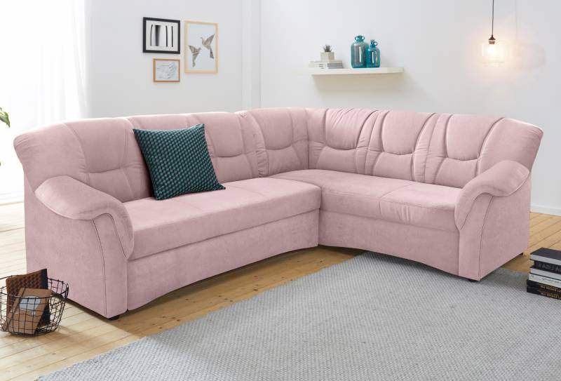 DOMO collection Ecksofa »Sarafina zeitlos und komfortabel, optional mit Federkern, L-Form«, wahlweise mit Bettfunktion von DOMO collection