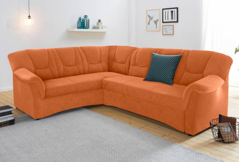 DOMO collection Ecksofa »Sarafina zeitlos und komfortabel, optional mit Federkern, L-Form«, wahlweise mit Bettfunktion von DOMO collection