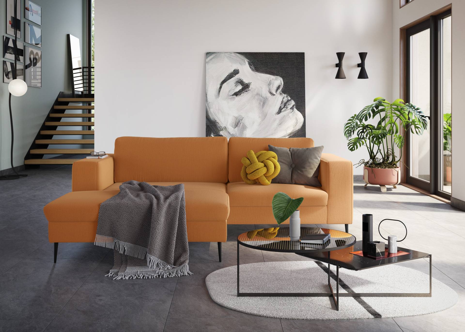 DOMO collection Ecksofa »Modica kompakt und elegant, Breite 244, L-Form«, moderne Optik mit extrabreiter Recamiere, auch in Cord DOMO collection Ecksofa »Modica kompakt und elegant, Breite 244, L-Form«, moderne Optik mit extrabreiter Recamiere, auch in Cord von DOMO collection
