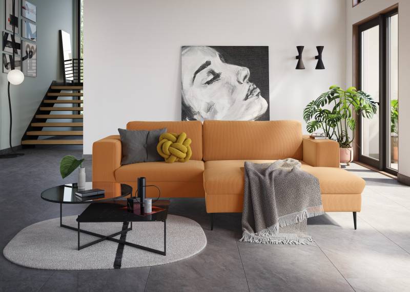 DOMO collection Ecksofa »Modica kompakt und elegant, Breite 244, L-Form«, moderne Optik mit extrabreiter Recamiere, auch in Cord von DOMO collection