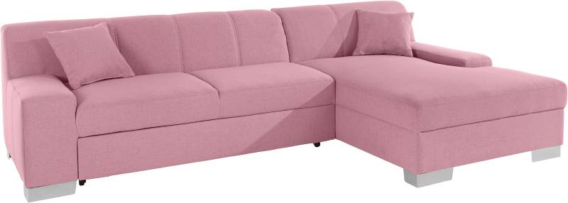 DOMO collection Ecksofa »Bero, elegant und zeitlos, flache Armlehnen, L-Form«, fester Sitzkomfort, wahlweise mit Bettfunktion von DOMO collection
