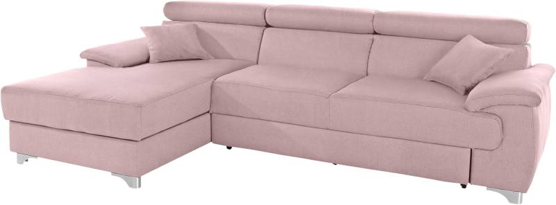 DOMO collection Ecksofa »Mira, inklusive Kopfteilverstellung für mehr Wohlfühlkomfort, L-Form«, wahlweise mit Bettfunktion und Bettkasten, elegant und modern von DOMO collection