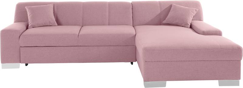 DOMO collection Ecksofa »Bero, elegant und zeitlos, flache Armlehnen, L-Form«, fester Sitzkomfort, wahlweise mit Bettfunktion von DOMO collection