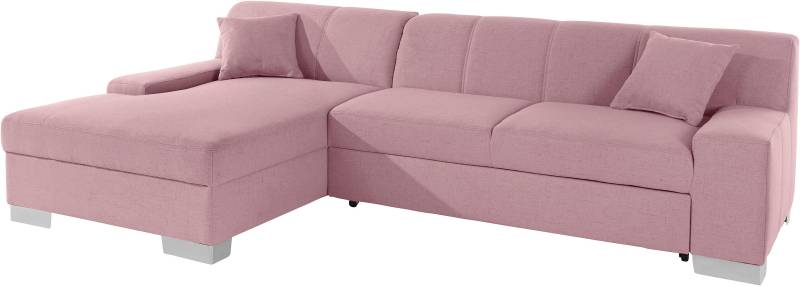 DOMO collection Ecksofa »Bero, elegant und zeitlos, flache Armlehnen, L-Form«, fester Sitzkomfort, wahlweise mit Bettfunktion von DOMO collection