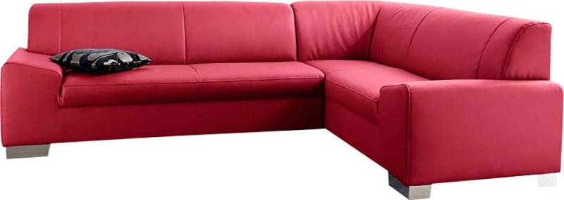 DOMO collection Ecksofa »Alisson, zeitlose Optik, flache Armlehnen, L-Form«, fester Sitzkomfort, wahlweise mit Bettfunktion von DOMO collection