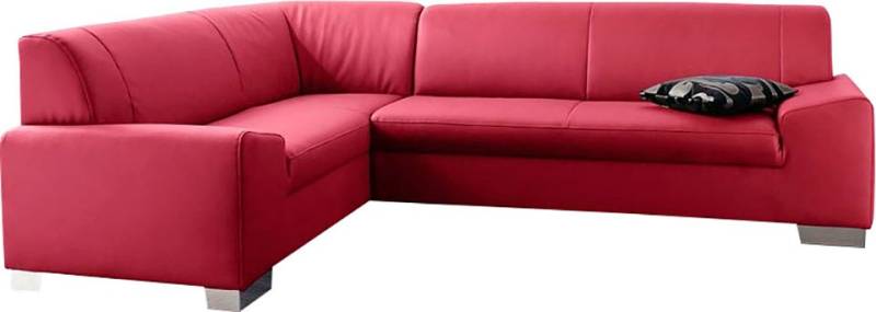 DOMO collection Ecksofa »Alisson, zeitlose Optik, flache Armlehnen, L-Form«, fester Sitzkomfort, wahlweise mit Bettfunktion von DOMO collection
