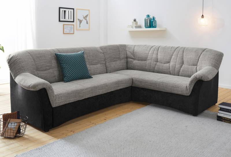 DOMO collection Ecksofa »Sarafina zeitlos und komfortabel, optional mit Federkern, L-Form«, wahlweise mit Bettfunktion von DOMO collection