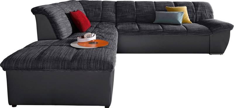 DOMO collection Ecksofa »Splash, aktuelle Sitz- und Rückensteppung, Materialmix, L-Form«, wahlweise mit Bettfunktion von DOMO collection