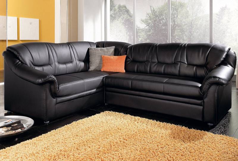 DOMO collection Ecksofa »Montana, zeitlose Rückensteppung, bequeme Armlehnen, L-Form«, wahlweise mit Bettfunktion von DOMO collection