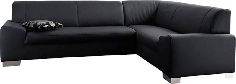 DOMO collection Ecksofa »Alisson, zeitlose Optik, flache Armlehnen, L-Form«, fester Sitzkomfort, wahlweise mit Bettfunktion von DOMO collection