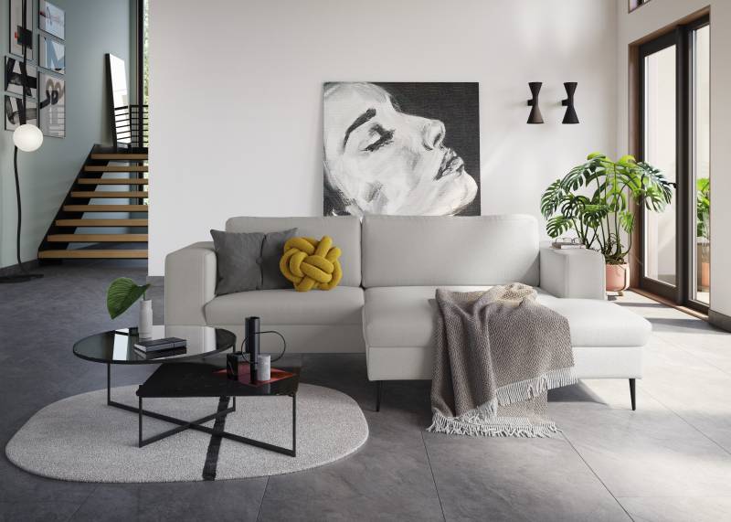 DOMO collection Ecksofa »Modica kompakt und elegant, Breite 244, L-Form«, moderne Optik mit extrabreiter Recamiere, auch in Cord von DOMO collection