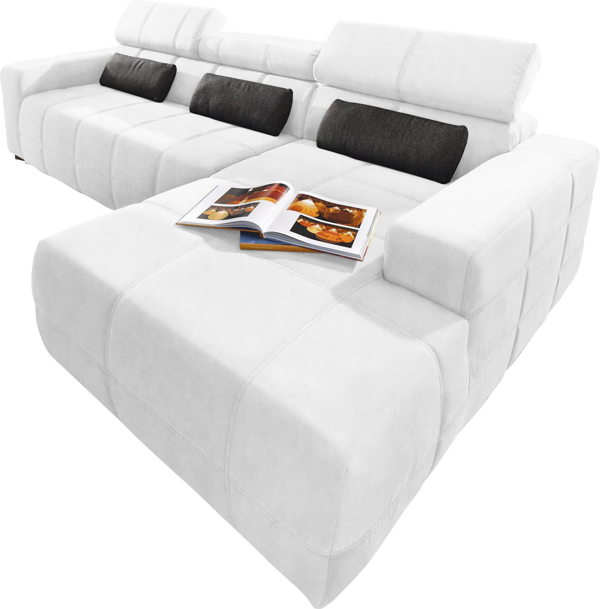 DOMO collection Ecksofa »Brandon grosse Ausführung B/T/H: 289/177/80 cm, auch in Leder und Cord«, mit Kopfteilverstellung, wahlweise Sitztiefenverstellung, L-Form DOMO collection Ecksofa »Brandon grosse Ausführung B/T/H: 289/177/80 cm, auch in Leder und Cord«, mit Kopfteilverstellung, wahlweise Sitztiefenverstellung, L-Form von DOMO collection