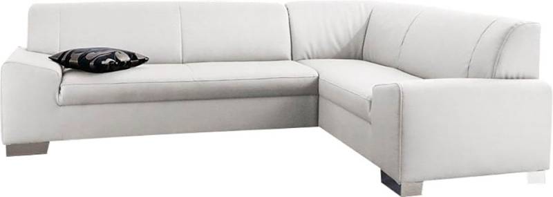 DOMO collection Ecksofa »Alisson, zeitlose Optik, flache Armlehnen, L-Form«, fester Sitzkomfort, wahlweise mit Bettfunktion von DOMO collection