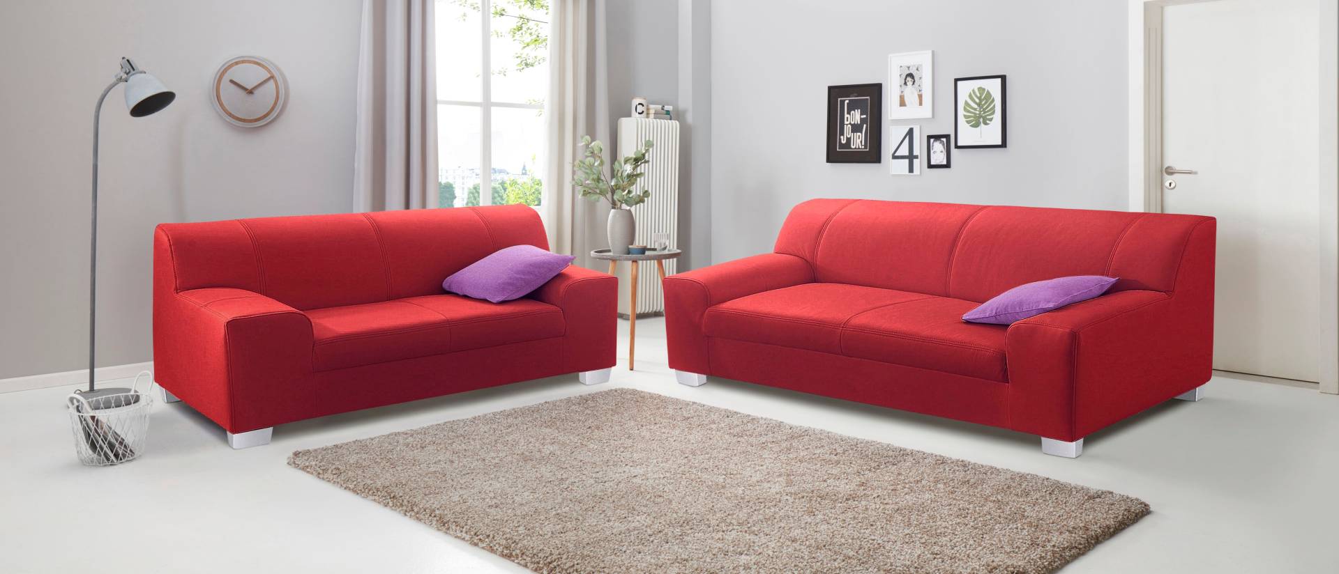 DOMO collection Polstergarnitur »Amando«, (Spar-Set), bestehend aus 2er- und 3er-Sofa von DOMO collection