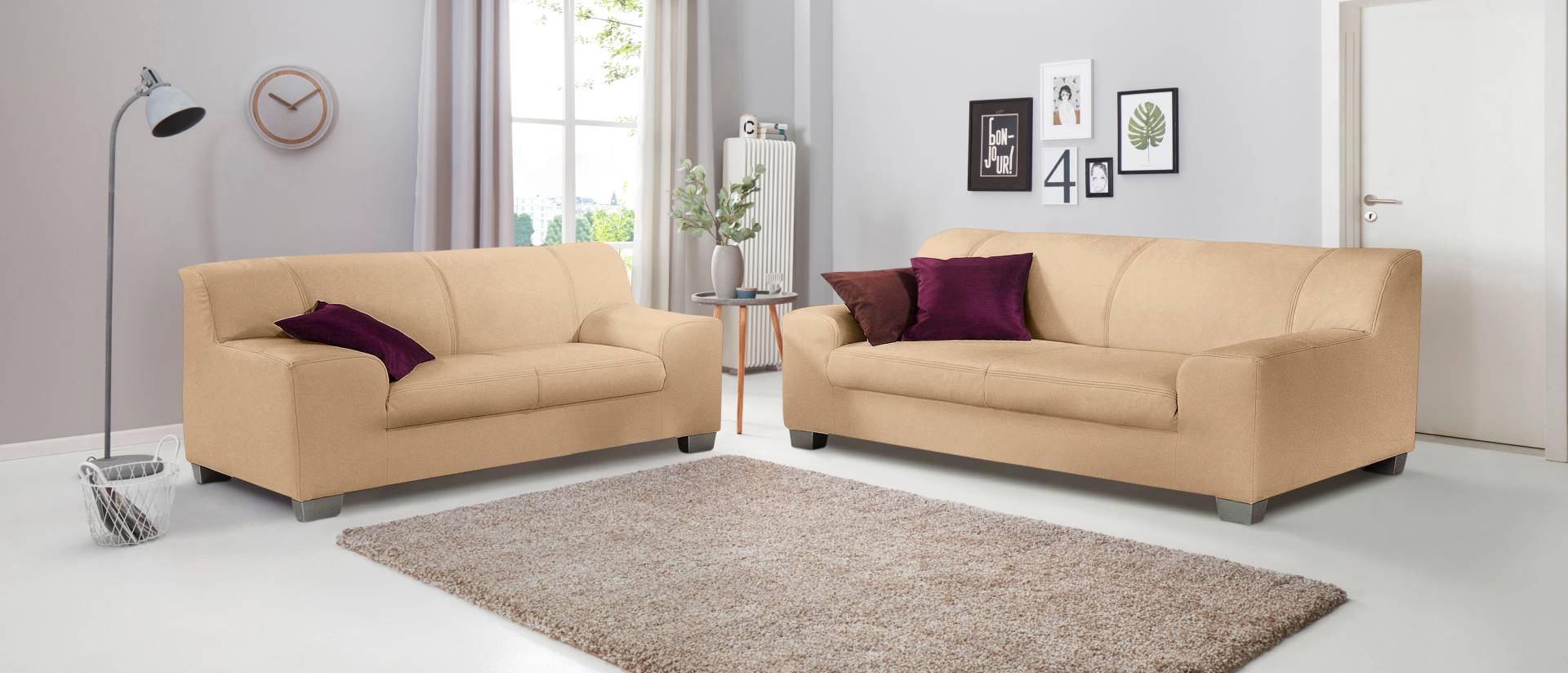 DOMO collection Polstergarnitur »Amando«, (Spar-Set), bestehend aus 2er- und 3er-Sofa von DOMO collection