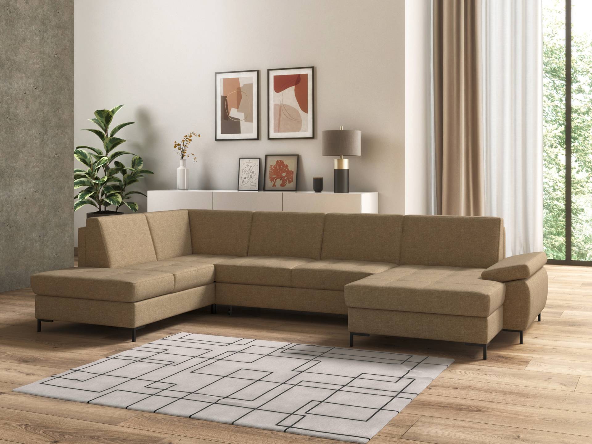 DOMO collection Wohnlandschaft »Capelo U-Form«, mit Armteilverstellung, wahlweise mit Bettfunktion, Federkern DOMO collection Wohnlandschaft »Capelo U-Form«, mit Armteilverstellung, wahlweise mit Bettfunktion, Federkern von DOMO collection