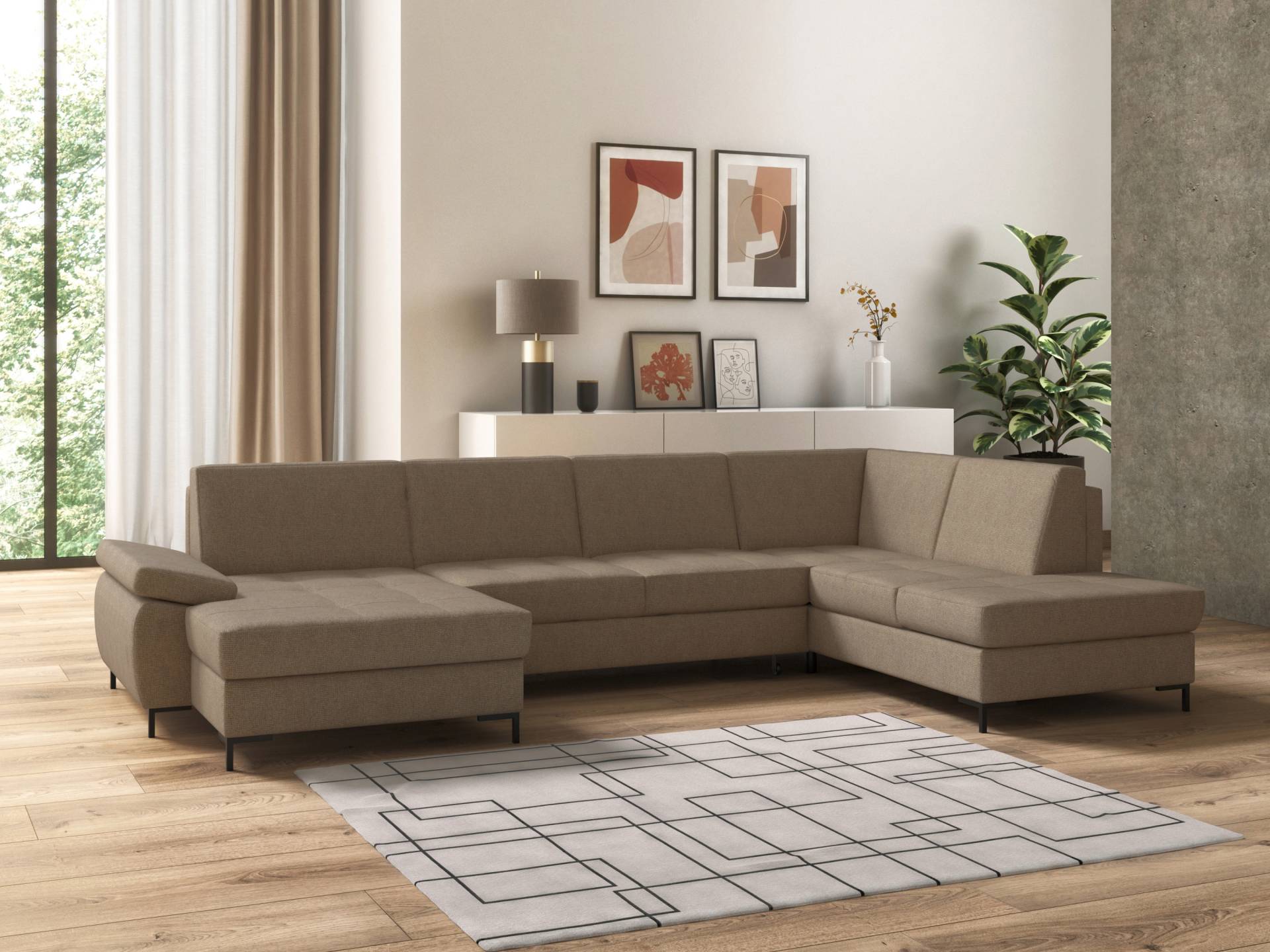 DOMO collection Wohnlandschaft »Capelo U-Form«, mit Armteilverstellung, wahlweise mit Bettfunktion, Federkern DOMO collection Wohnlandschaft »Capelo U-Form«, mit Armteilverstellung, wahlweise mit Bettfunktion, Federkern von DOMO collection