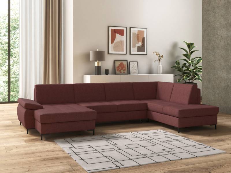 DOMO collection Wohnlandschaft »Capelo U-Form«, mit Armteilverstellung, wahlweise mit Bettfunktion, Federkern von DOMO collection