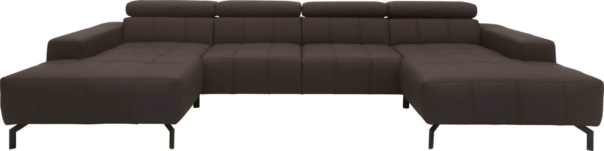 DOMO collection Wohnlandschaft »Cunelli tolle Sitznähte als Designelement, fester Sitzkomfort, U-Form«, wahlweise mit Kopfteilverstellung, bodenfrei DOMO collection Wohnlandschaft »Cunelli tolle Sitznähte als Designelement, fester Sitzkomfort, U-Form«, wahlweise mit Kopfteilverstellung, bodenfrei von DOMO collection