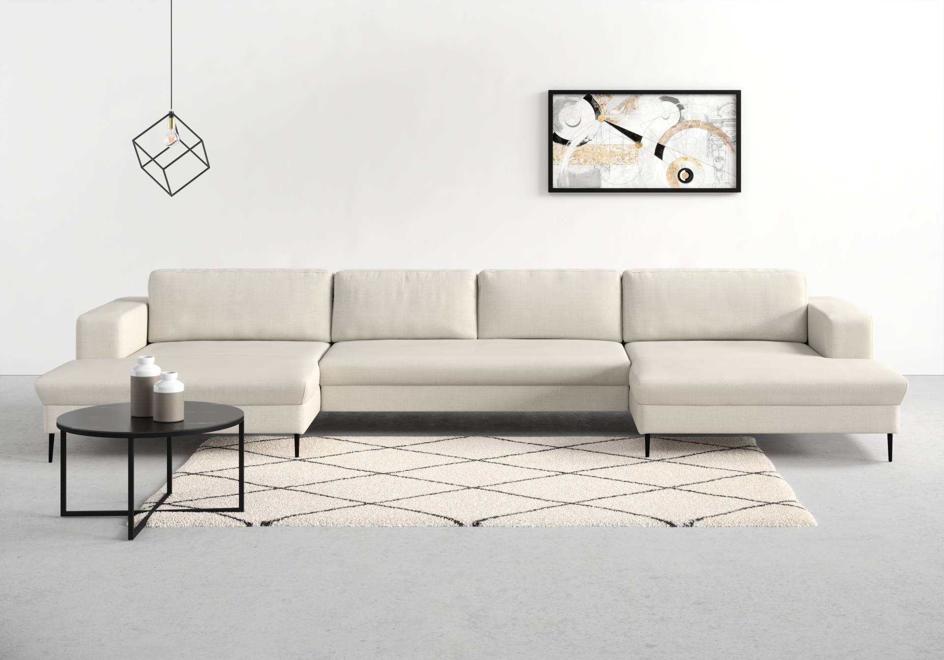 DOMO collection Wohnlandschaft »Modica U-Form«, XXL, in moderner Optik mit, 2 grosszügigen Recamieren, auch in Cord DOMO collection Wohnlandschaft »Modica U-Form«, XXL, in moderner Optik mit, 2 grosszügigen Recamieren, auch in Cord von DOMO collection