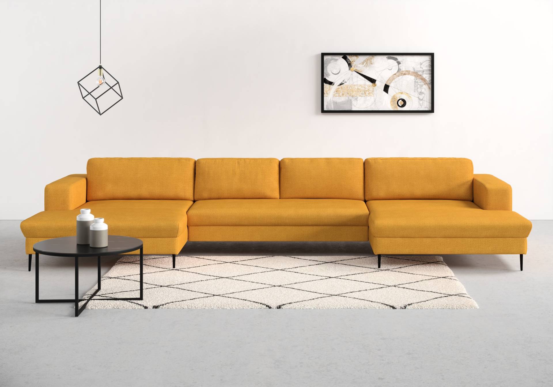 DOMO collection Wohnlandschaft »Modica U-Form«, XXL, in moderner Optik mit, 2 grosszügigen Recamieren, auch in Cord DOMO collection Wohnlandschaft »Modica U-Form«, XXL, in moderner Optik mit, 2 grosszügigen Recamieren, auch in Cord von DOMO collection