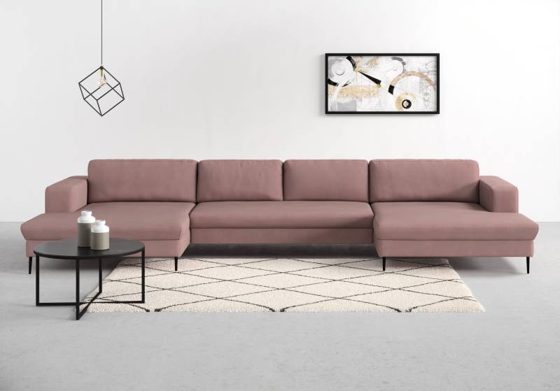 DOMO collection Wohnlandschaft »Modica U-Form«, XXL, in moderner Optik mit, 2 grosszügigen Recamieren, auch in Cord von DOMO collection