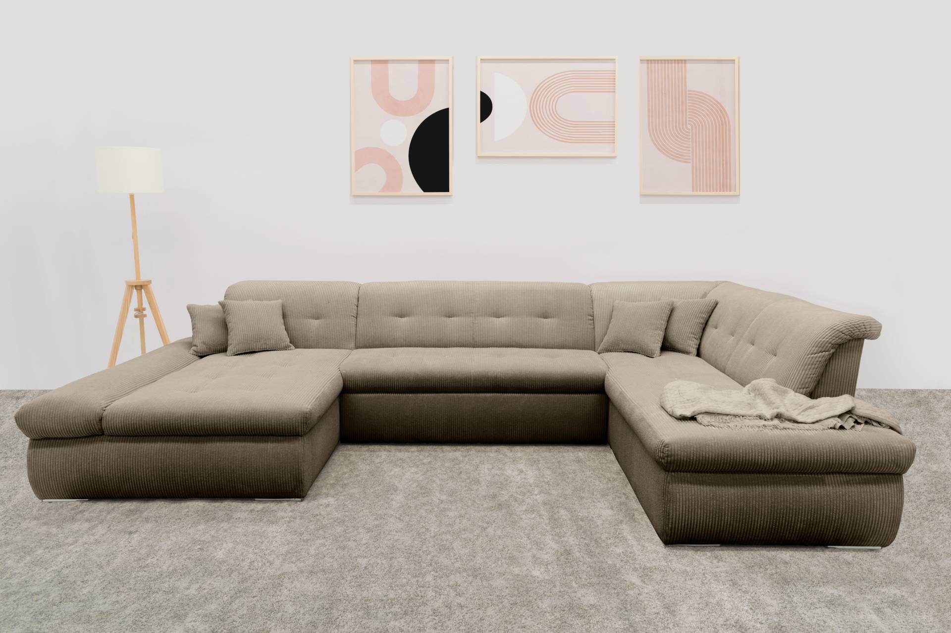 DOMO collection Wohnlandschaft »Moric U-Form auch in Cord«, im XXL-Format, wahlweise mit Bettfunktion und Armlehnenverstellung DOMO collection Wohnlandschaft »Moric U-Form auch in Cord«, im XXL-Format, wahlweise mit Bettfunktion und Armlehnenverstellung von DOMO collection