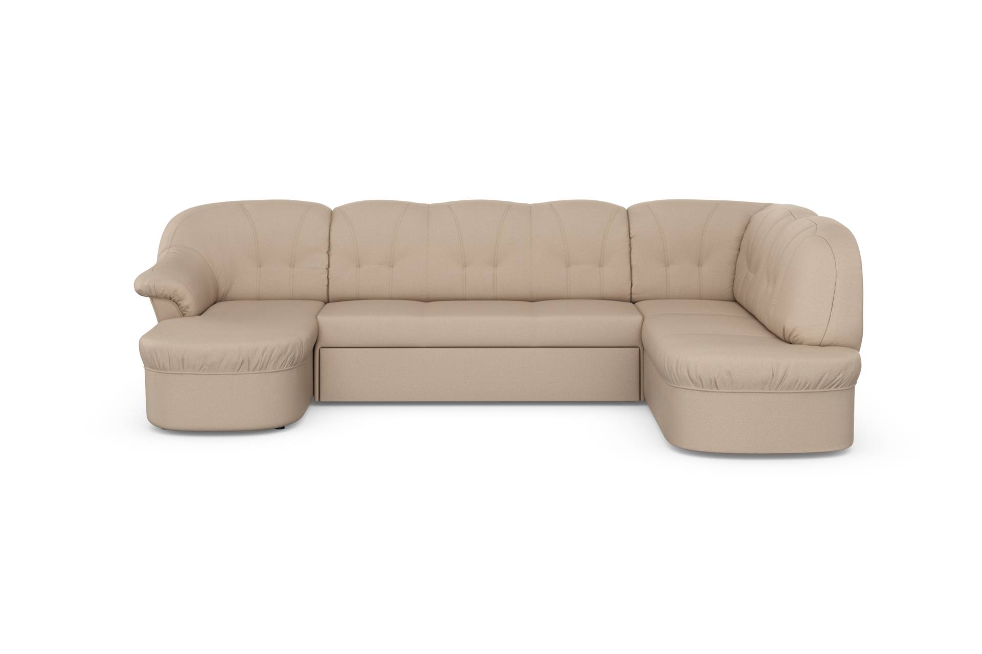 DOMO collection Wohnlandschaft »Pegnitz, zeitlos und modern, mit attraktiver Rückensteppung, U-Form«, wahlweise mit Bettfunktion DOMO collection Wohnlandschaft »Pegnitz, zeitlos und modern, mit attraktiver Rückensteppung, U-Form«, wahlweise mit Bettfunktion von DOMO collection