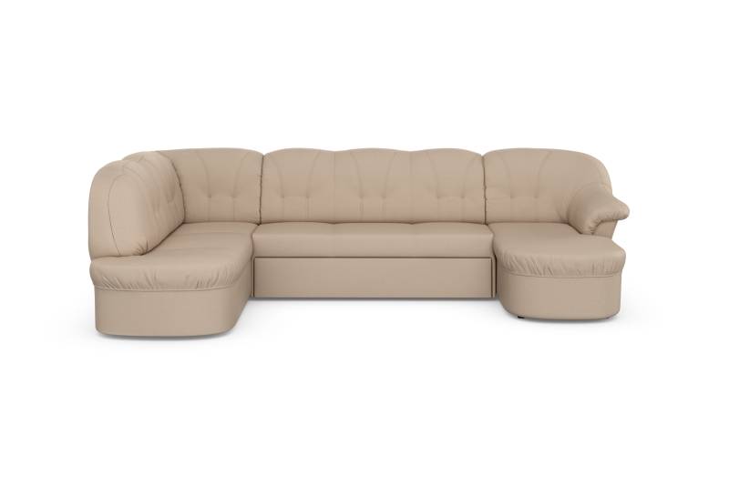 DOMO collection Wohnlandschaft »Pegnitz, zeitlos und modern, mit attraktiver Rückensteppung, U-Form«, wahlweise mit Bettfunktion von DOMO collection