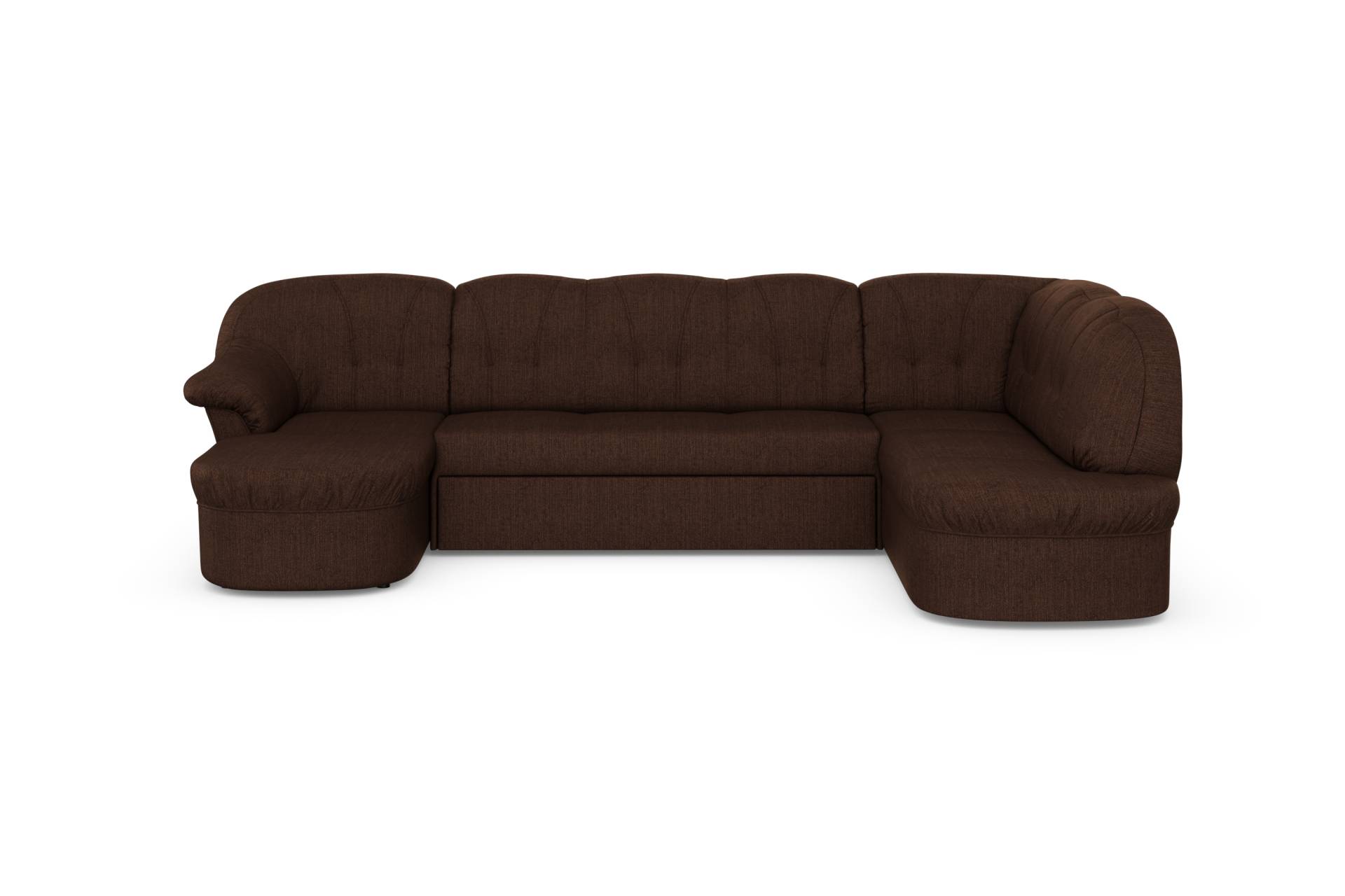 DOMO collection Wohnlandschaft »Pegnitz, zeitlos und modern, mit attraktiver Rückensteppung, U-Form«, wahlweise mit Bettfunktion von DOMO collection