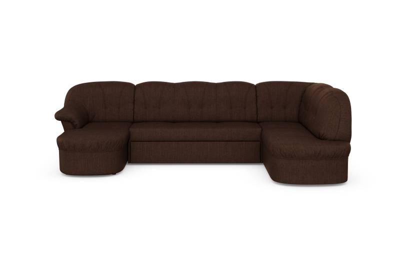 DOMO collection Wohnlandschaft »Pegnitz, zeitlos und modern, mit attraktiver Rückensteppung, U-Form«, wahlweise mit Bettfunktion von DOMO collection