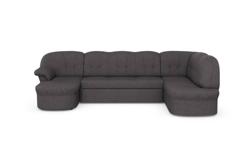 DOMO collection Wohnlandschaft »Pegnitz, zeitlos und modern, mit attraktiver Rückensteppung, U-Form«, wahlweise mit Bettfunktion von DOMO collection