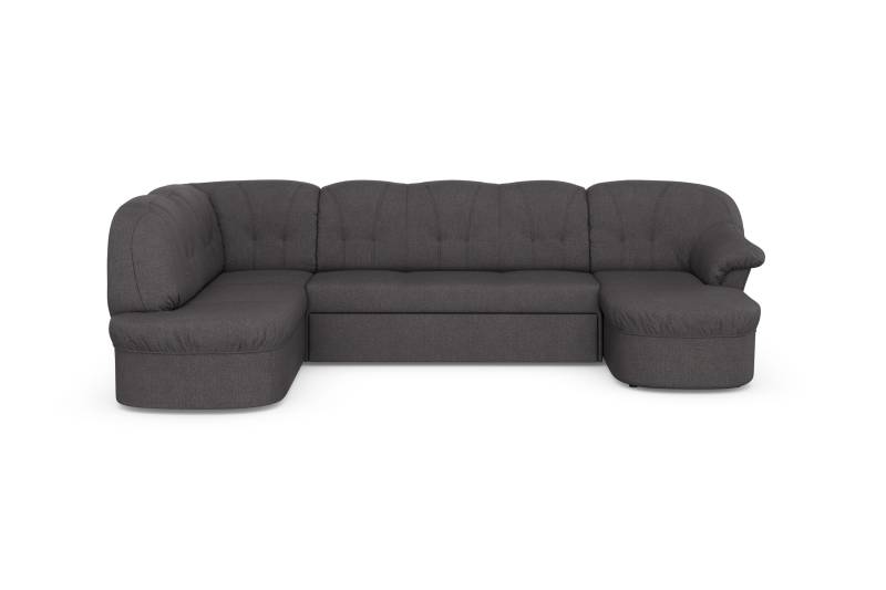 DOMO collection Wohnlandschaft »Pegnitz, zeitlos und modern, mit attraktiver Rückensteppung, U-Form«, wahlweise mit Bettfunktion von DOMO collection