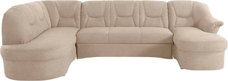 DOMO collection Wohnlandschaft »Sarafina, zeitlos und komfortabel, optional mit Federkern, U-Form«, wahlweise mit Bettfunktion von DOMO collection