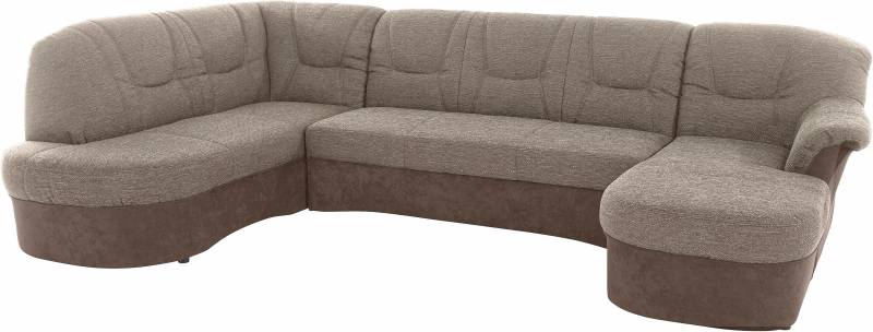 DOMO collection Wohnlandschaft »Sarafina, zeitlos und komfortabel, optional mit Federkern, U-Form«, wahlweise mit Bettfunktion von DOMO collection