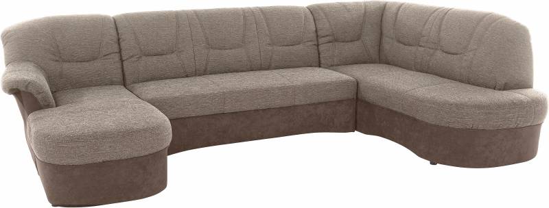 DOMO collection Wohnlandschaft »Sarafina, zeitlos und komfortabel, optional mit Federkern, U-Form«, wahlweise mit Bettfunktion von DOMO collection