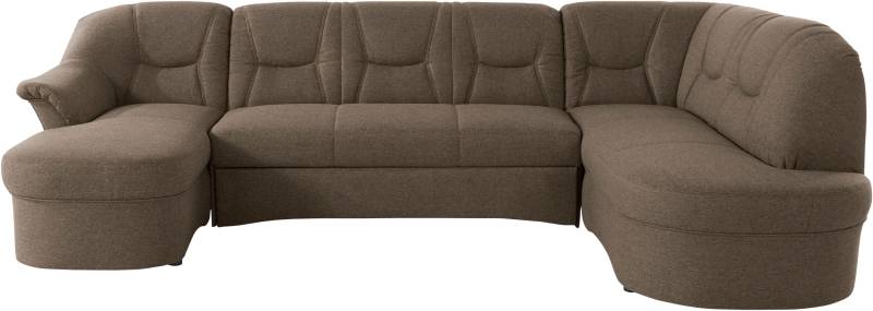 DOMO collection Wohnlandschaft »Sarafina, zeitlos und komfortabel, optional mit Federkern, U-Form«, wahlweise mit Bettfunktion von DOMO collection
