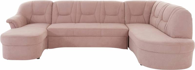 DOMO collection Wohnlandschaft »Sarafina, zeitlos und komfortabel, optional mit Federkern, U-Form«, wahlweise mit Bettfunktion von DOMO collection