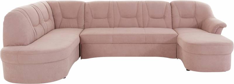 DOMO collection Wohnlandschaft »Sarafina, zeitlos und komfortabel, optional mit Federkern, U-Form«, wahlweise mit Bettfunktion von DOMO collection